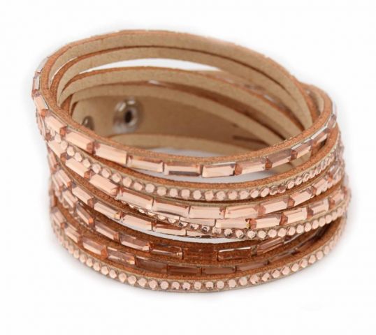 PULSERA 2V. CRISTAL RECTANG. NATURAL