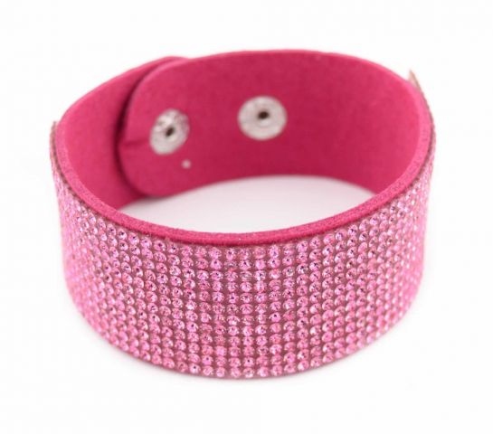 PULSERA SV ANCHA 12 FILAS ROSA