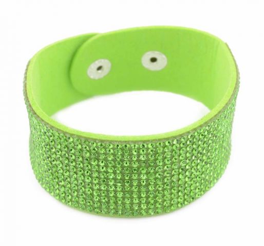 PULSERA SV ANCHA 12 FILAS VERDE