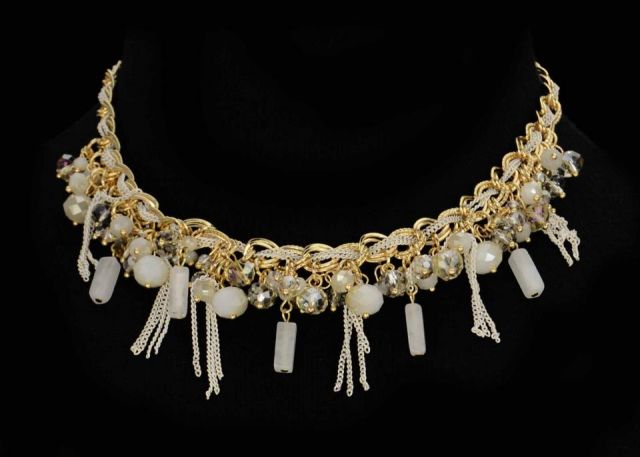 COLLAR CRYSTAL LLUVIA CRUDO