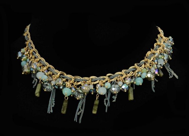 COLLAR CRYSTAL LLUVIA VERDE