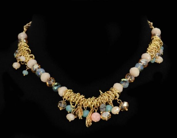 COLLAR CRISTAL CADENA REBUJ AZUL