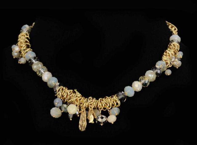 COLLAR CRISTAL CADENA REBUJ CRUDO