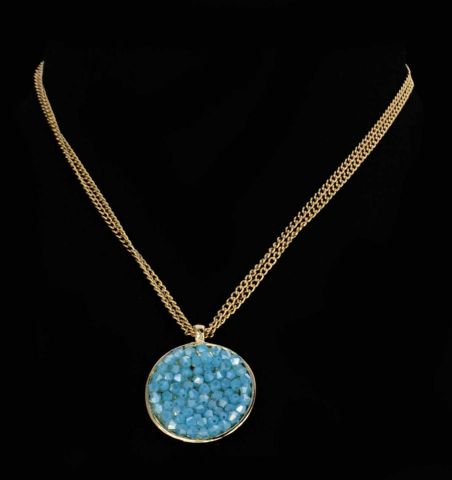 COLLAR CORTO RDO. MOSAICO TURQUESA