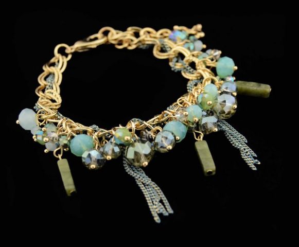PULSERA CRYSTAL LLUVIA VERDE