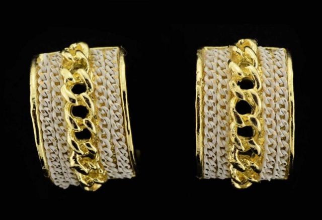 PENDIENTES MEDIO ARO CADENA NATURAL