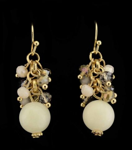 PENDIENTES RACIMO BOLA RDA. NATURAL