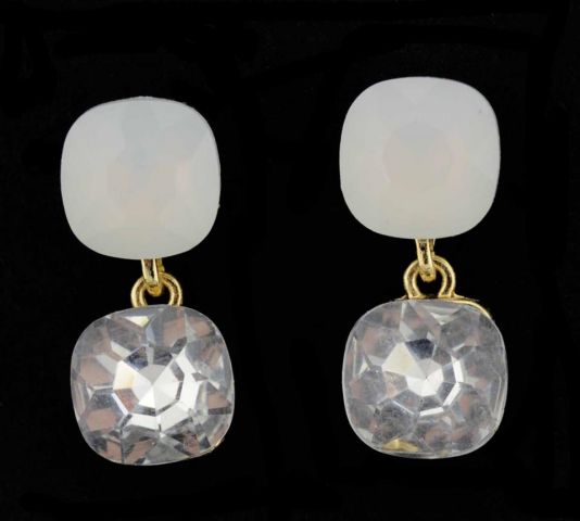 PENDIENTES 2 CRISTAL CUADRADOS