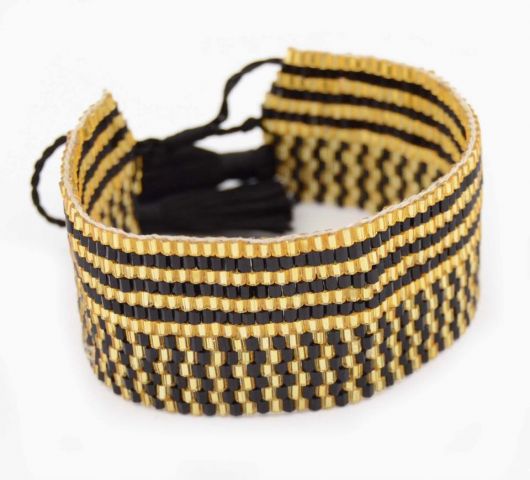 PULSERA BEADS BRILLO G. DORADO