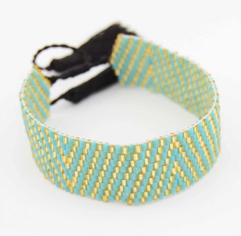 PULSERA BEADS BRILLO M. BLANCO