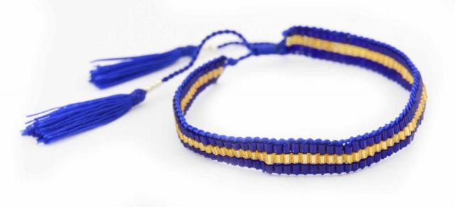 PULSERA 4 LINEAS AZUL