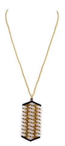 COLLAR BEADS BRILLO BLANCO