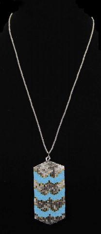 COLLAR BEADS BRILLO AZUL