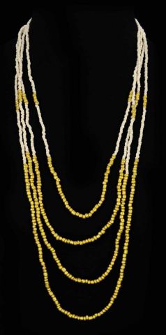 COLLAR BEADS 4 LINEAS COMBI CRUDO