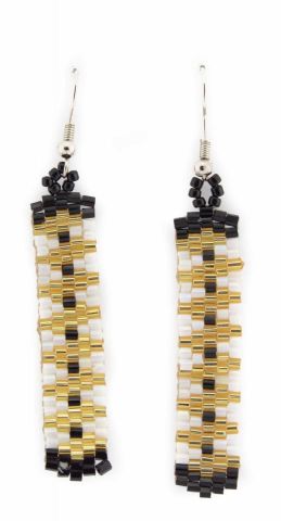 PENDIENTES BEADS BRILLO P. BLANCO