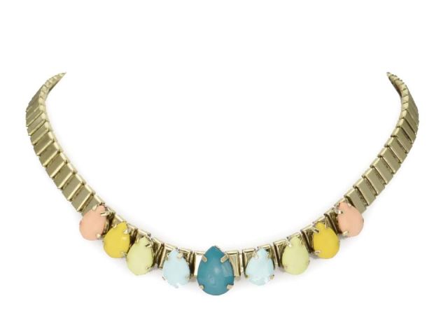 COLLAR PIEDRAS MATE AMARILLA