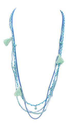 COLLAR LARGO 3V. FINAS BORL AZUL