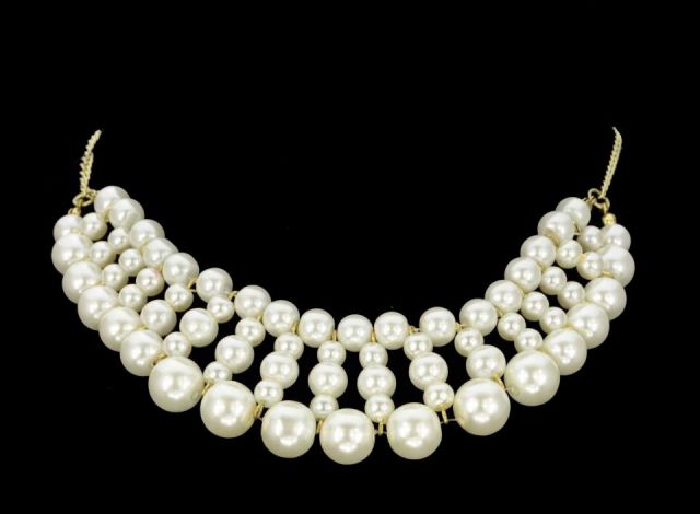 COLLAR PERLAS TRENZADAS