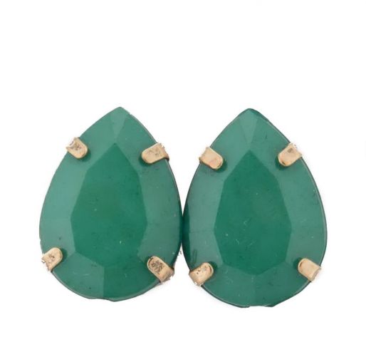 PENDIENTES LAGRIMA MATE VERDE
