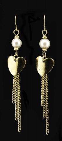 PENDIENTES PERLA CORAZON Y CADE