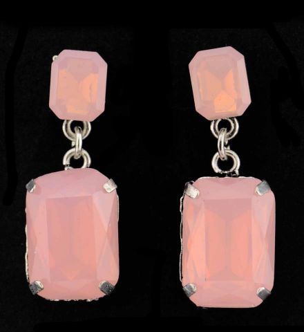 PENDIENTES RECTANG. ROSA