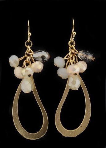 PENDIENTES RACIMO CACH. DORADO  NATURAL