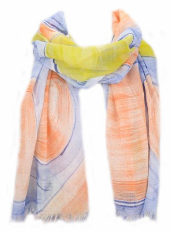 FOULARD AZUL CENTRO AMARILLO