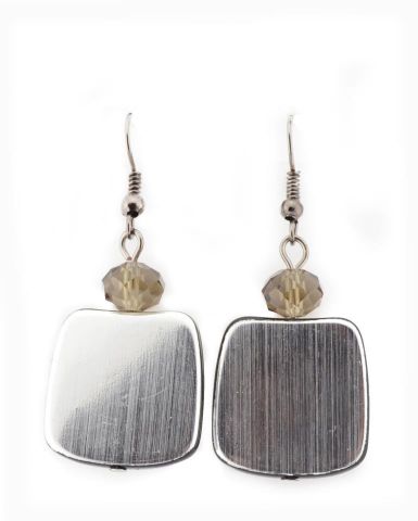 PENDIENTES PASTILLA METALIZADA