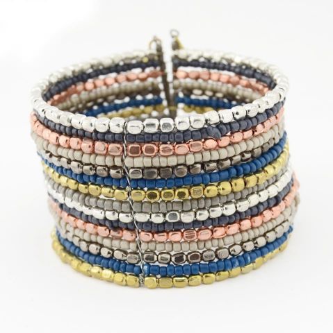 PULSERA COMBI COLOR  AZUL