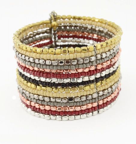 PULSERA COMBI COLOR  GRANATE