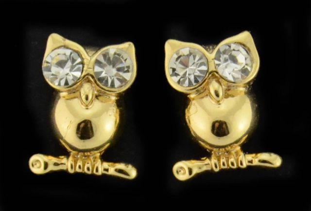 PENDIENTES BUHO OJO CRISTAL