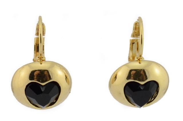 PENDIENTES COLG. FRENCH CORAZON NEGRO