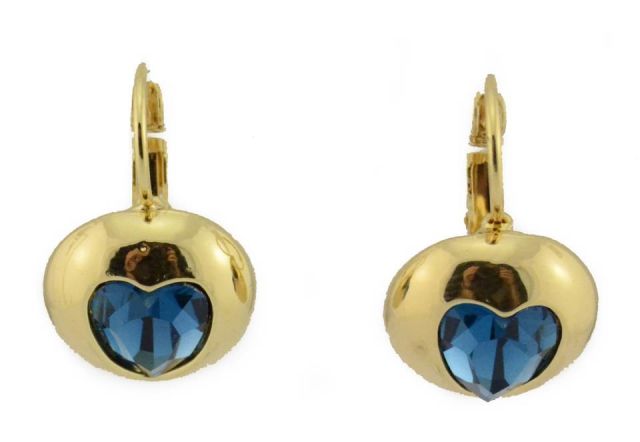 PENDIENTES COLG. FRENCH CORAZON AZUL