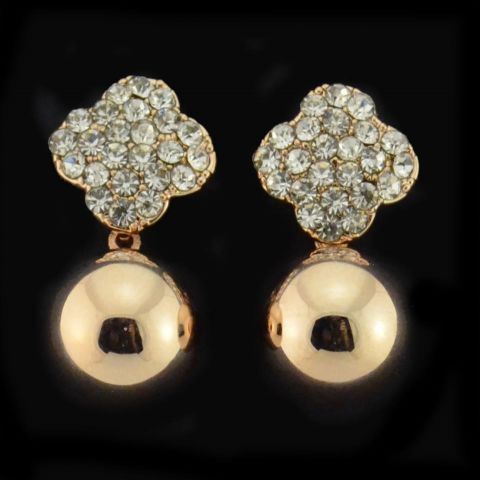 PENDIENTES FLOR BOLA