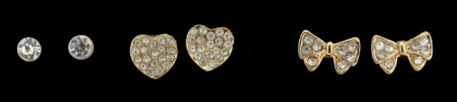 PENDIENTES SET 3 BR. CORAZ LAZO