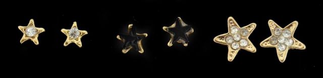 PENDIENTES SET 3 STARS