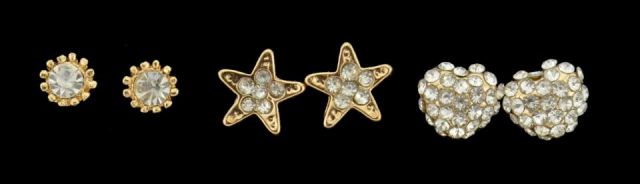PENDIENTES SET 3 CIRC. STAR HEA