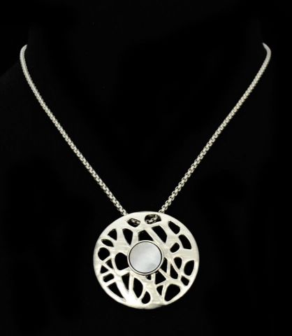 COLLAR COLG. CIRC. VICECOCO PLATEADO