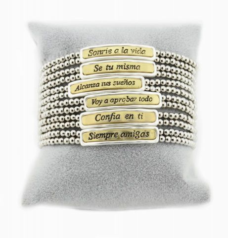 PULSERA MENSAJE PACK 6 UND.