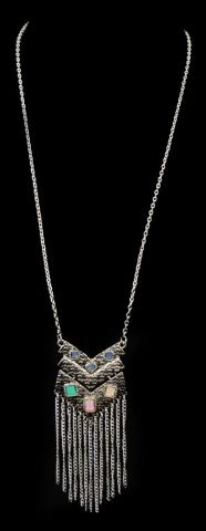 COLLAR COLG. ARABIC 3V PLATEADO