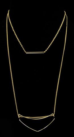 COLLAR CAD. 2V. BARRA L+BAB DORADO