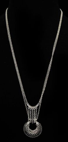 COLLAR 2 FLATS CIRC.  PLATEADO