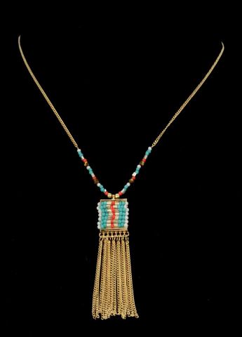 COLLAR MINI RECTANGULO AZUL