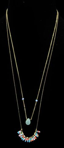 COLLAR 2 V. LAGR. AZUL+BEAD