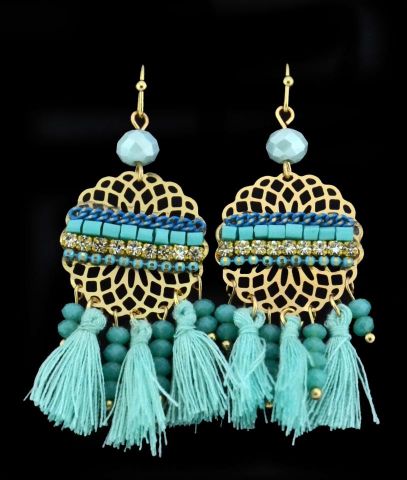 PENDIENTES CIRC. POMPON MEI