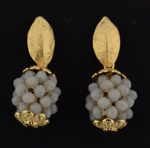 PENDIENTES BOLA RACIMO NATURAL