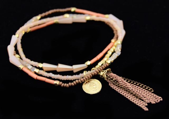 PULSERA 3 VUELTAS NAT POMPON