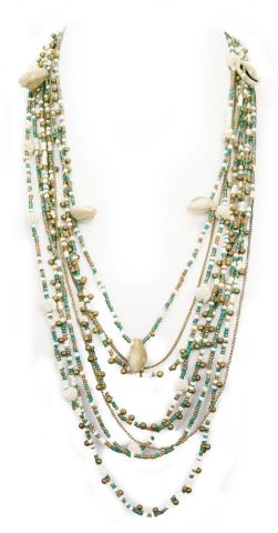 COLLAR LARGO VUEL BEADS TUR CRUDO