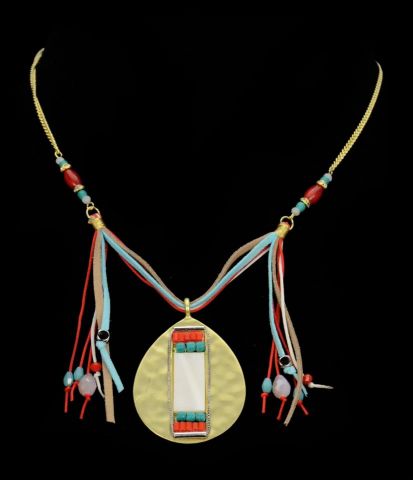 COLLAR LAGRIMA METAL+RECT.N