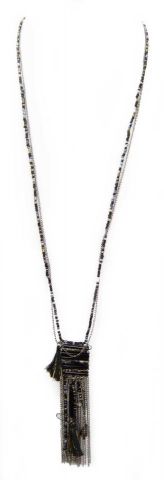 COLLAR COLG. NAVAJO TUBOS NEGRO